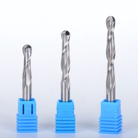 1Pcs 6mm 2 Flute Spiral Ball Nose End Mill CNC Router Bits For Wood Tungsten Carbide Milling route tool fresa CNC Tools ► Photo 1/2