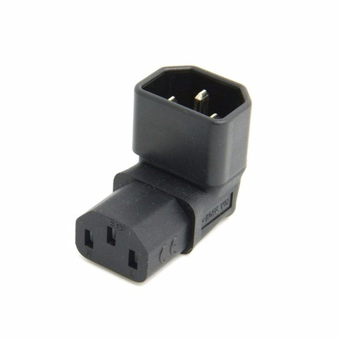 IEC 320 C14 to C13 Right Angle,C13 to C14 90 Degree UP Angle Direito Angular Adaptador para montagem na parede lcd TV ► Photo 1/6