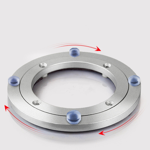 High quality Aluminium Alloy Lazy Susan silencer Rotating Bearing Turntable Swivel Plate for glass marble round table ► Photo 1/6