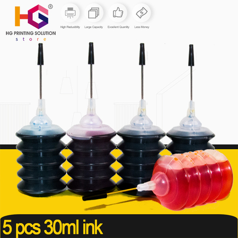 30ml for hp ink cartridge refill kit for HP 301 304 302 123 122 652 650 21 22 140 141 950 655 364 903 953 XL Printer Dye Ink ► Photo 1/6