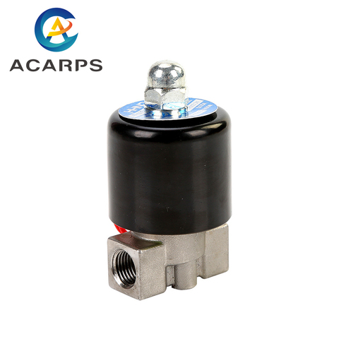 24v 110v 220v 12v 1/4 inch Solenoid Valve Stainless Steel Direct Acting Normally Closed ► Photo 1/1