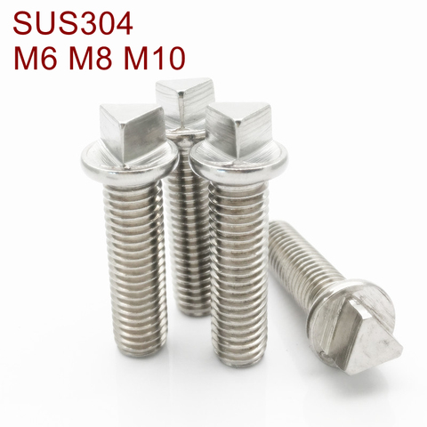 Stainless Steel triangle head screws M6 M8 M10  SUS 304  triangle head Security head screws ► Photo 1/6