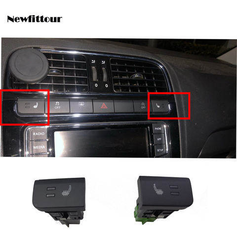 Seat Heater button heating Switch Control with Wiring harness  For Polo 6R 6C 2011 2012 2013 Car ► Photo 1/6