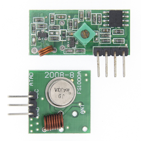 433Mhz RF Wireless Transmitter Module and Receiver Kit 5V DC 433MHZ Wireless For Arduino Raspberry Pi /ARM/MCU WL Diy Kit ► Photo 1/6