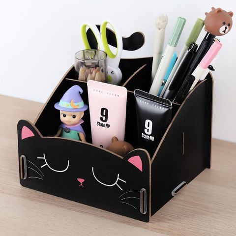 3x Desktop Storage Box Pen Pencil Holder Stationery Organizer Home