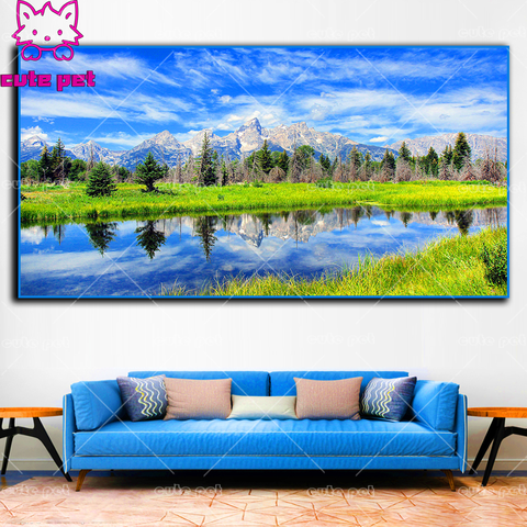 5D Natural scenery DIY Diamond Painting Embroidery Drawing Needlework Gift Full Diamond Mosaic Cross stitch Decor puzzle large ► Photo 1/6