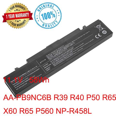 Original Laptop battery For SamSung R428 R429 R468 NP300 NP350 RV410 RV509 R530 R528 AA-PB9NC6B AA-PB9NS6B AA-PB9NC6W AA-PL9NC6W ► Photo 1/6