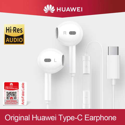 Original HUAWEI Type C Earphone CM33 with Microphone Volume Control for HUAWEI Mate 10 20 Pro 20 X RS P10 20 30 P20 Lite ► Photo 1/6