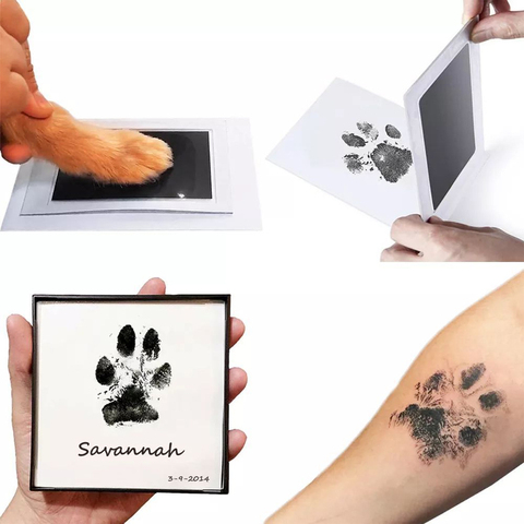 Safe Non-toxic Baby Footprints Handprint No Touch Skin Inkless Ink Pads Kits for 0-6 months Newborn Pet Dog Paw Prints Souvenir ► Photo 1/6