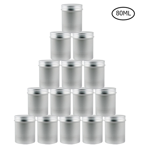 12/24/48/96Pcs Aluminum Tin Jars 80ml Metal Gift Packaging Storage Box Empty Candle Jars With Lid Lip Cream Cosmetic Container ► Photo 1/6
