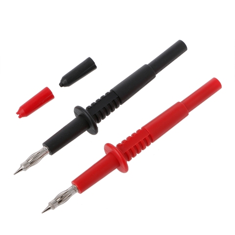 2 Pcs Copper Rod Multimeter Testing Probe 4mm Socket Type Probe Banana Connector T8WE ► Photo 1/6