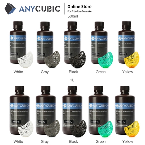 Anycubic 405nm 1L Resin for Photon Photon-S 3D Printer SLA UV Sensitive Resin Liquid Printing Material Photosensitive uv Resina ► Photo 1/6