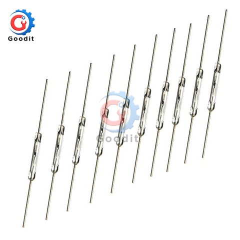 10pcs N/O Reed switch Magnetic Switch 2 * 14mm Normally Open Magnetic Induction switch ► Photo 1/6