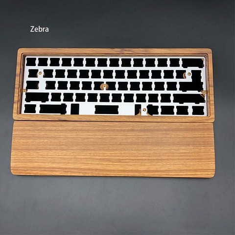 GH60 Walnut Wood Wrist Rest Keyboard Wood Case  PCB Board Position Plate Satellite Axis For Full Gh60 wooden shell ► Photo 1/6