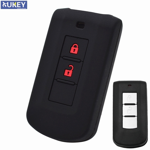 For Mitsubishi L200 ASX Outlander Eclipse Cross Pajero Sport Lancer Silicone Remote Key Case Fob Shell Cover Skin Jacket Sleeve ► Photo 1/6