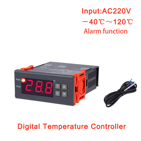 MH1210B AC220V Digital Thermostat Electronic Temperature Control Table Refrigeration Heating Controller Thermal Regulator ► Photo 1/6