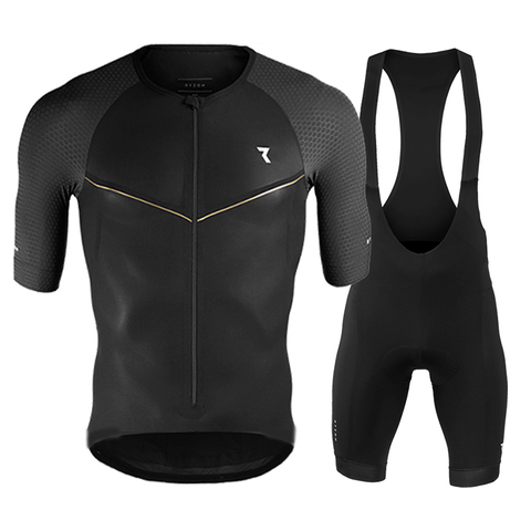 2022 New Black RYZON Pro Cycling Team Short Sleeve Maillot Ciclismo Men's Bike Riding Suit Summer Breathable Bike Suit Set - Price history & | AliExpress Seller - Cyclist No. 2 Shop Store | Alitools.io