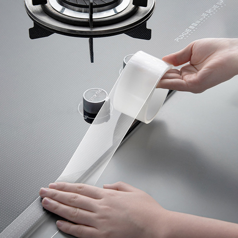Sink Kitchen Waterproof Transparent Tape Nano Mildew Strong Self-Adhesive Pool Water Seal Bathroom Gap Strip Silicone Stickers ► Photo 1/6