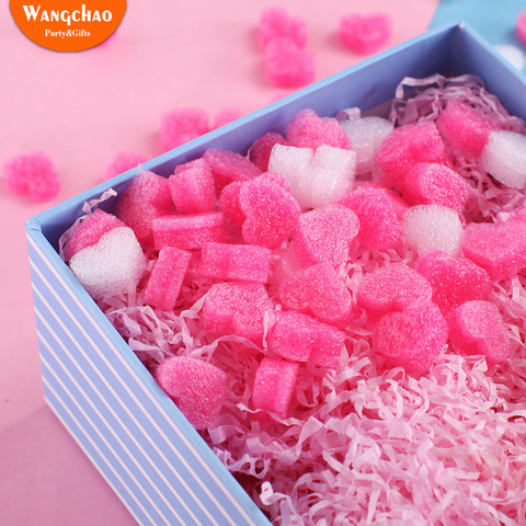 50pcs/bag Pink Mini Heart Love Beads Foam Strip Slime Gift Box Fluffy Slime Filler Sludge Clay Packing Wedding Flower Box Filler ► Photo 1/6