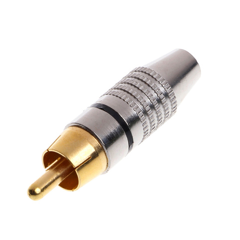 RCA Male Connector Non Solder plug Adapter for Audio Cable Plug Video CCTV camera Solder-Free RCA Plug Audio Video Locking Cable ► Photo 1/6