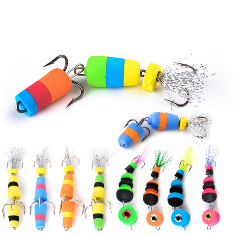 4pcs New  Fishing Lure Soft Lure Foam Bait Swimbait Wobbler Bass Pike Lure Minnow Insect Artificial Baits Fishing Tackle ► Photo 1/6