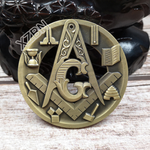 Masonic Auto Car Badge Emblems mason freemason BCM44 Compass And Square Tools hollow out 3D 3'' antique  technique personality ► Photo 1/4