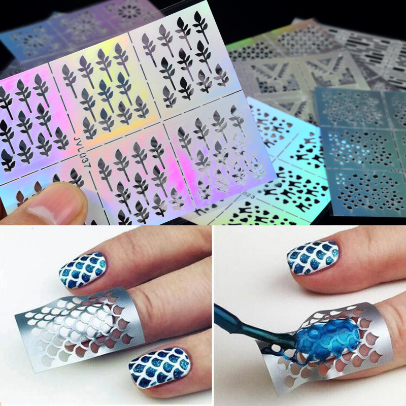 1pcs Openwork Nail Stickers Adhesive Paper Nail Print Template Hollow Stickers  Nail Art Decorations Flakes Sliders Manicure New - Price history & Review |  AliExpress Seller - Overall Makeup Store | Alitools.io
