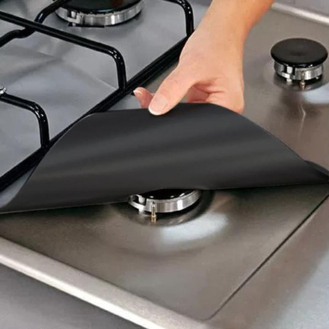 4PCS/Lot Reusable Foil Cover Gas Stove Protector Non-Stick Stovetop Burner Sheeting Mat Pad Clean Liner For Kitchen Cookware ► Photo 1/6