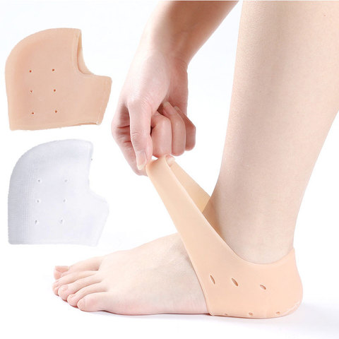 Heel Protector Soft Silicone pads Heel Spur Heel Socks Prevent Dry Skin cushions gel heel pad silicone Heel Pain Reduce ► Photo 1/6