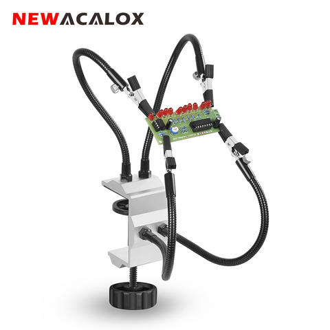 NEWACALOX Soldering Station Holder Desk Clamp PCB Alligator Clip Multi Soldering Helping Hand Third Hand Tool for Welding Repair ► Photo 1/6