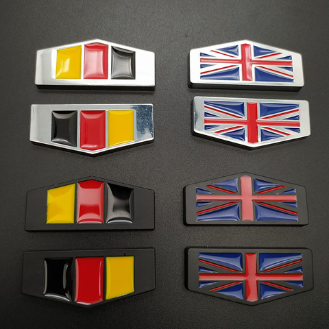 2Pcs 3D Metal German United Kingdom Flag Car Body Side Fender Rear Trunk Emblem Badge for Volkswagen Audi Bmw Mercedes Benz ► Photo 1/6