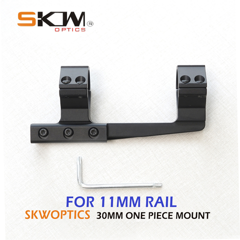 Free Shipping SKWGEAR  Flat Top Offset airgun rings  One Piece mount 30mm Rings for 11mm Rails ► Photo 1/6