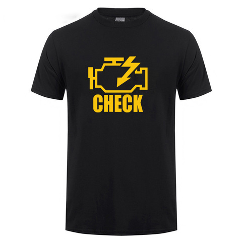 Mechanic Auto Repair Check Engine Light T-Shirt Funny Birthday Gift For Men Daddy Father Husband Short Sleeve Cotton T Shirt Tee ► Photo 1/6