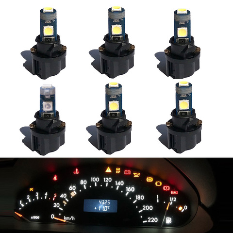 6PCS LED T5 PC74 Socket Lamp Car Dashboard Instrument Panel Light Bulb Kit for HONDA ACCORD CIVIC CR-V CRX ODYSSEY PRELUDE S2000 ► Photo 1/6