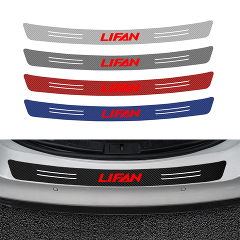 1pcs Car styling Carbon Fiber Car Trunk Rear Bumper Sticker For lifan solano x60 x50 650 Emblem Stickers Accessories ► Photo 1/6