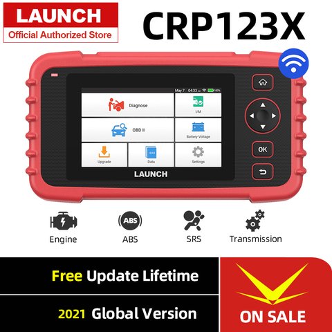Launch X431 CRP123X OBD2 Code Reader Creader 123X Car Scanner ENG ABS SRS Transmission Car Diagnostic Tool Free Update pk CRP123 ► Photo 1/6