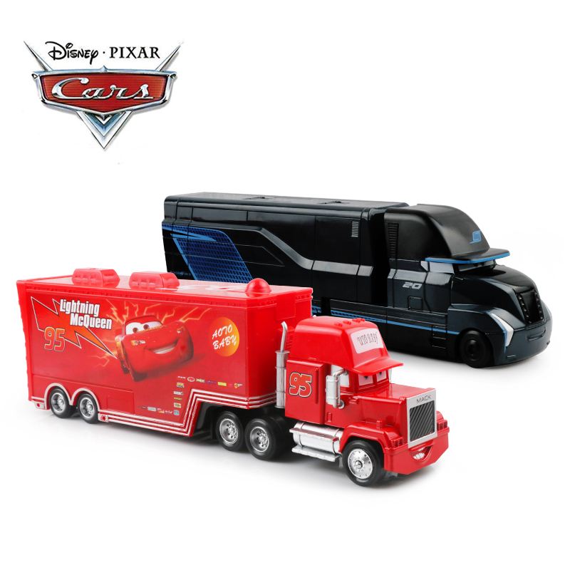 Pixar Cars 2 3 Toys Lightning McQueen Jackson Storm Mack Uncle Truck 1:55 Model Car for Children Two Cars 3 