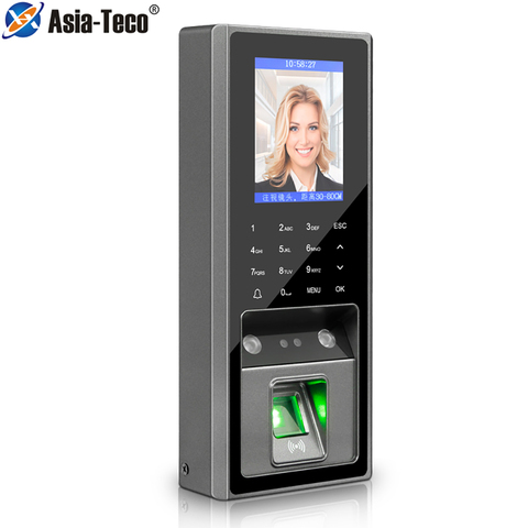 2.8inch 300 Face Recognition 3000 Fingerprint Capacity with 125Khz RFID Card Access Control Time attendance for Door Lock System ► Photo 1/6