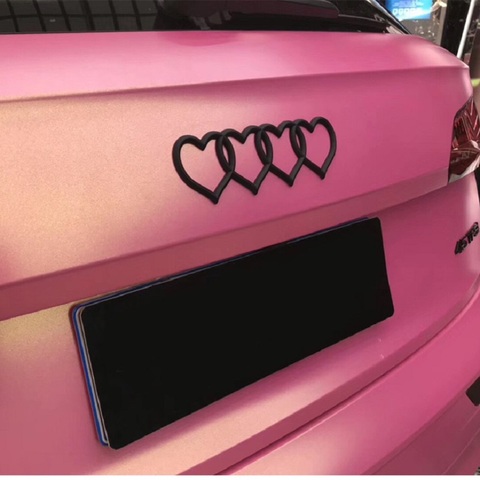 Love Heart Logo Rear Trunk Badge Emblem Decal Sticker Replacement for Audi car Logo decal car tail label vehicle r30 ► Photo 1/6