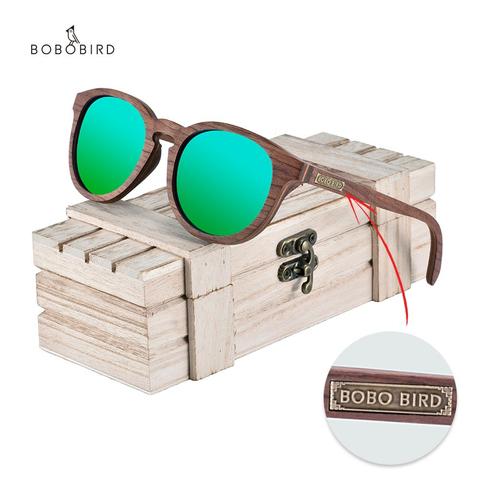 BOBO BIRD Wood Sunglasses Women Men 2022 Luxury Polarized Sun Glasses Ladies UV400 Eyewear Frame Arm in Gift box Dropshipping ► Photo 1/1