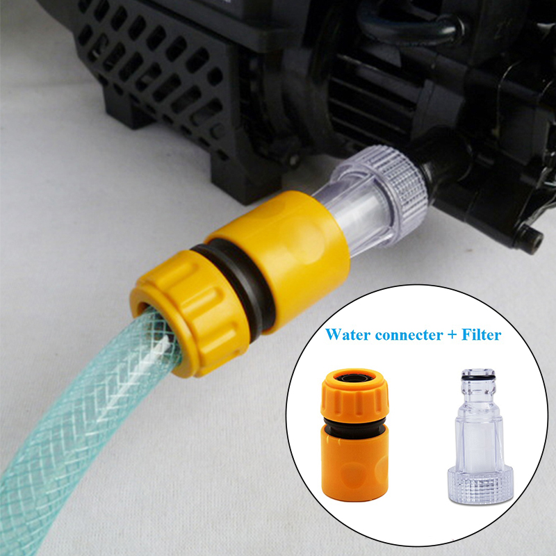 Water Connector +filter Acessories Car Washer Adapter Pressure Washer Connector Filter Hose Pipe Fitting Nozzle High Quality ► Photo 1/6