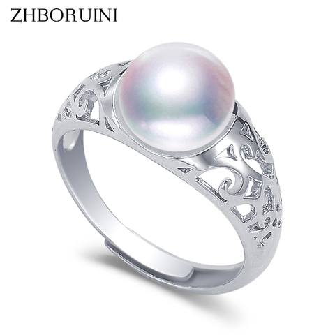 ZHBORUINI Pearl Ring Natural Freshwater Pearl Retro 925 Sterling Silver Good Quality Ring Jewelry For Women Drop Shipping G ► Photo 1/6