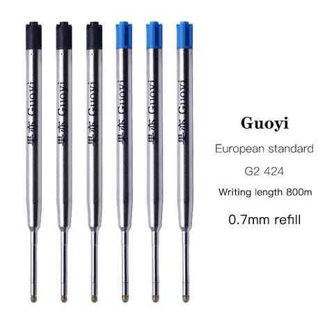 Guoyi K088 metal ballpoint pen refill 10pc/lot  for school office gift pen hotel business G2 424 pen Refill Writing length 700m ► Photo 1/6