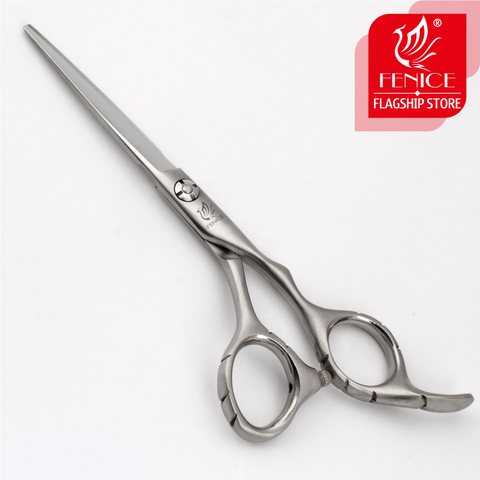 Fenice 5.5 inch Professional hairdressing  scissors barber shears JP440C high quality non-slip handle glitter silver ► Photo 1/6