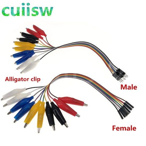 20cm 30cm 10pin Double-end Alligator Clips jump Wire Male Female Crocodile Clip Test Lead Jumper Wire Line Cable DIY Connection ► Photo 1/6