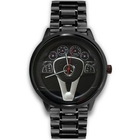 Casual Personality Classic precision Men's Quartz watch Racing Free Stainless Casual Sports 3D Car Steering Wheel Clock ► Photo 1/6