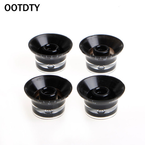 OOTDTY 2 Tone 2 Volume Knobs Buttons Guitar Control Silver Hat Bell Top Potentiometer Cap For LP SG ► Photo 1/6