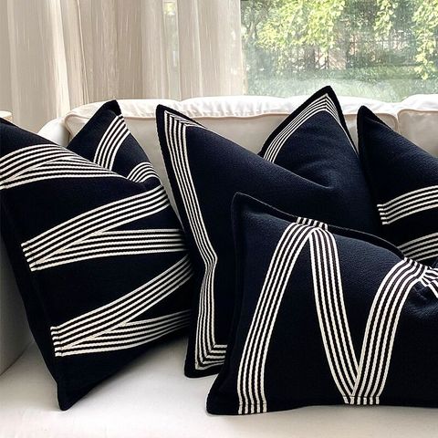 DUNXDECO Cushion Cover Decorative Pillow Case Modern Simple Luxury Geometric Jacquard Blend Fabric Coussin Sofa Chair Square Bed ► Photo 1/6