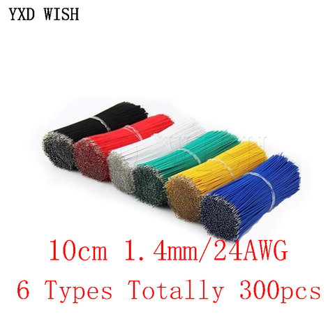 300pcs 24AWG Tin-Plated Breadboard PCB Solder Cable 24 AWG 10cm Fly Jumper Wire Tin Conductor Wires 1007-24AWG Connector Cable ► Photo 1/2