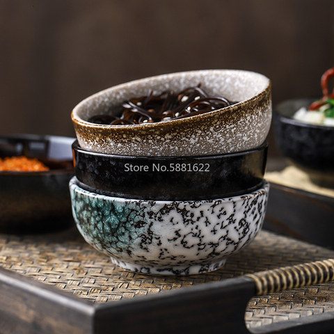 Japanese Style 4.5 Inch Bowl Ceramic Rice Bowl Home Small Soup Bowl Eat Bowl Noodle Bowl Sushi Daily Restaurant Tableware ► Photo 1/5